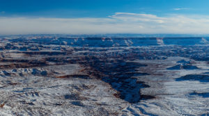 Buck Canyon after a snow storm in Canyonlands National Park