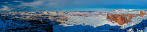 Orange Cliffs Overlook Panoramic in Canyonlands National Park