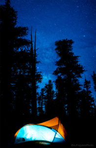 Cottonwood Campground Tent under the MilkyWay